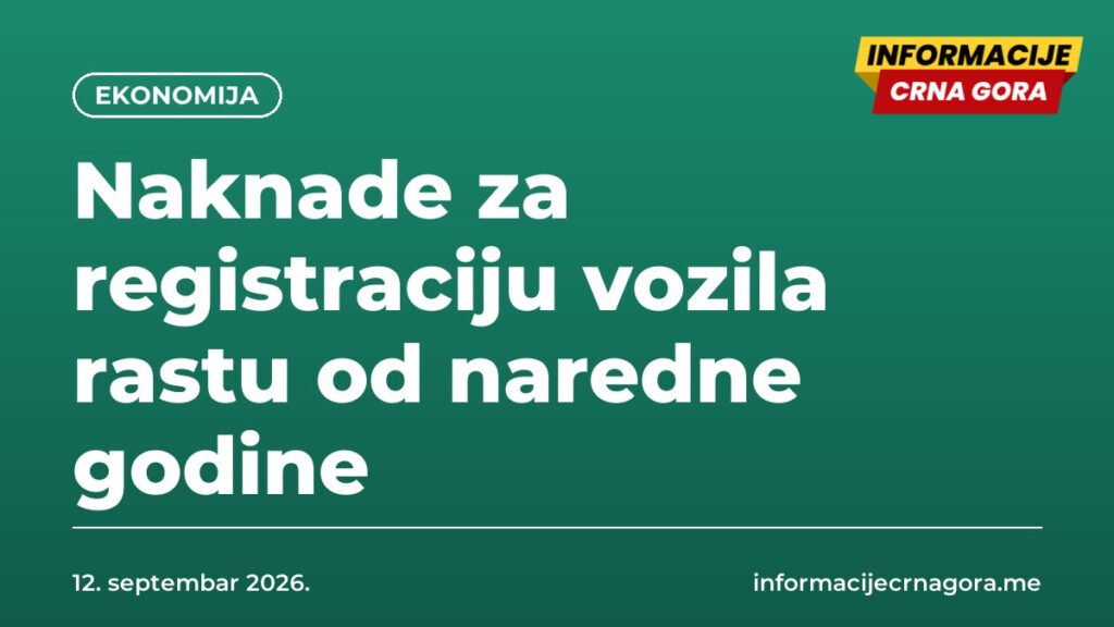 Naknade za registraciju vozila rastu od naredne godine