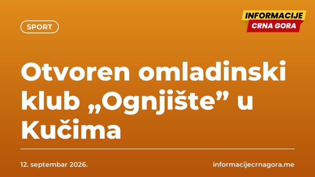 Otvoren omladinski klub „Ognjište” u Kučima