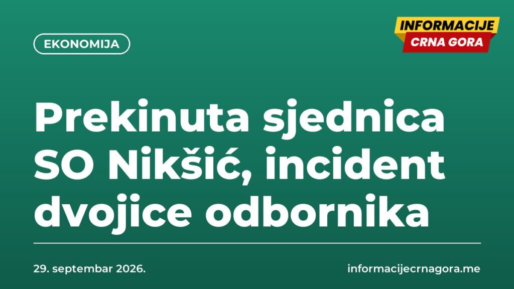Prekinuta sjednica SO Nikšić, incident dvojice odbornika
