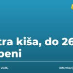 Sjutra kiša, do 26 stepeni