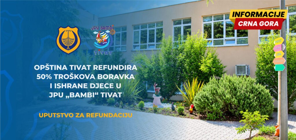 Tivat refundira pola cijene vrtića u JPU „Bambi“