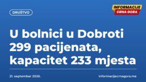 U bolnici u Dobroti 299 pacijenata, kapacitet 233 mjesta