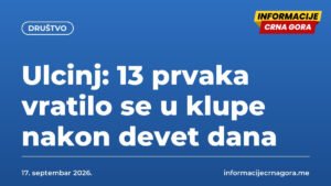 Ulcinj: 13 prvaka vratilo se u klupe nakon devet dana