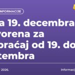 Ulica 19. decembra zatvorena za saobraćaj od 19. do 22. septembra