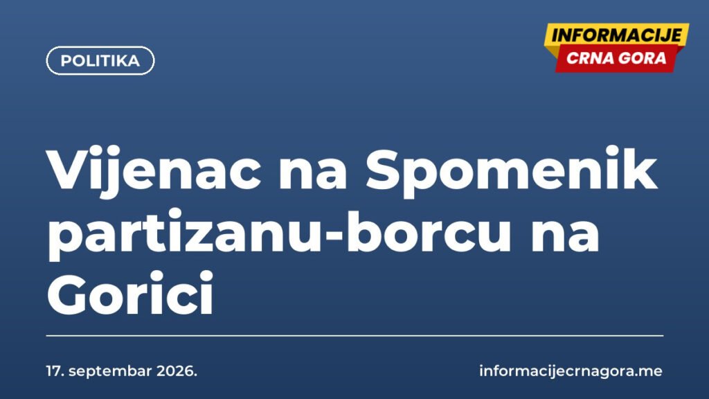 Vijenac na Spomenik partizanu-borcu na Gorici