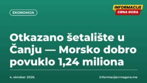Otkazano šetalište u Čanju — Morsko dobro povuklo 1,24 miliona