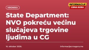 State Department: NVO pokreću većinu slučajeva trgovine ljudima u CG