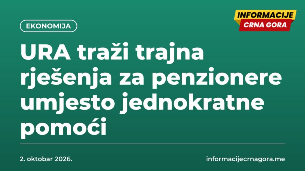 URA traži trajna rješenja za penzionere umjesto jednokratne pomoći